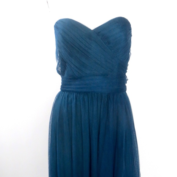 Amsale Pacific Tulle G835u Bridesmaid Draped Gown 12 - Picture 8 of 15